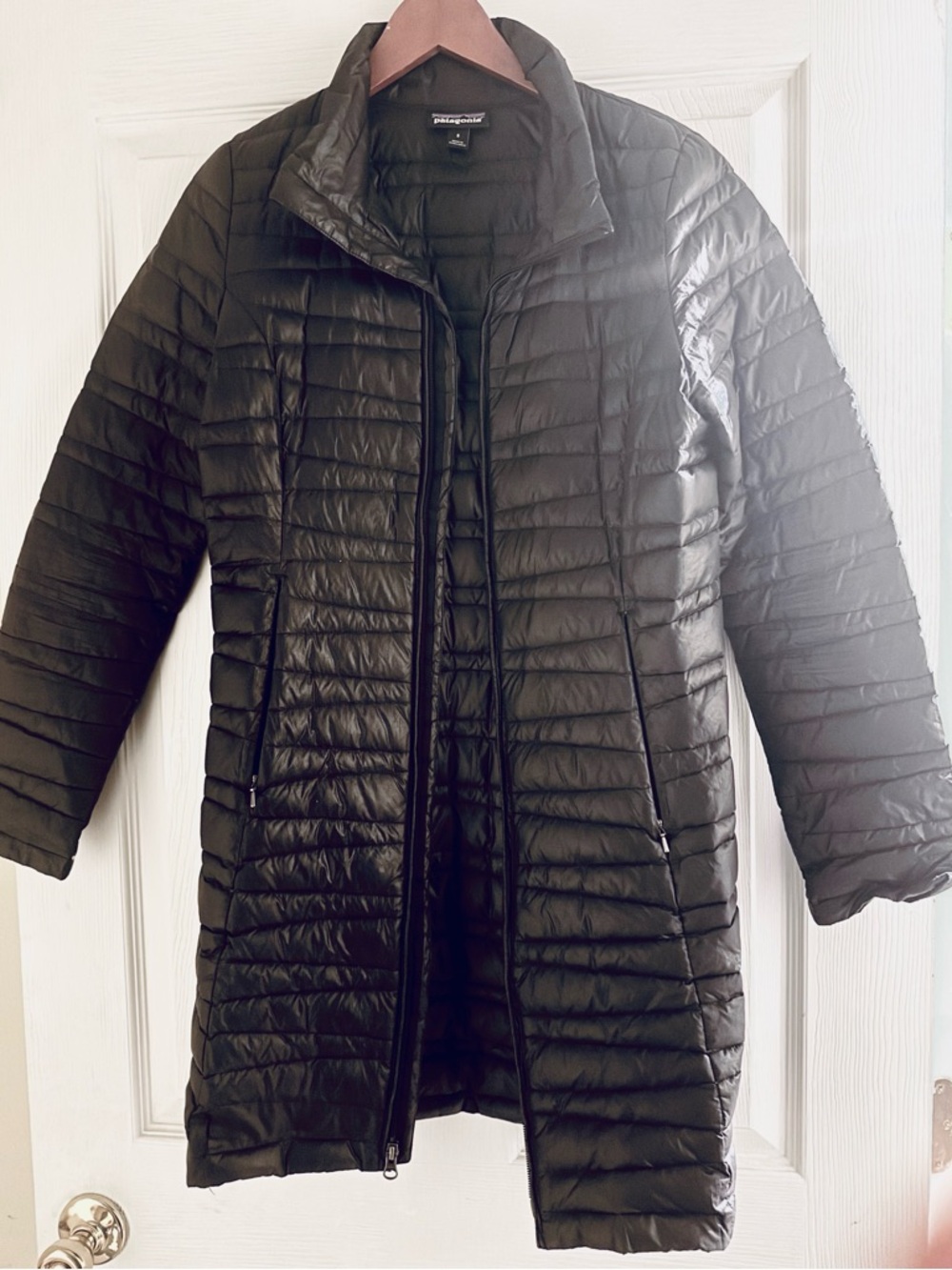 Patagonia Black Quilted Long Women's Puffer Coat